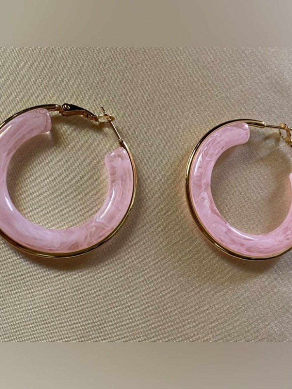 Bohemian pinkhoop earringsM2